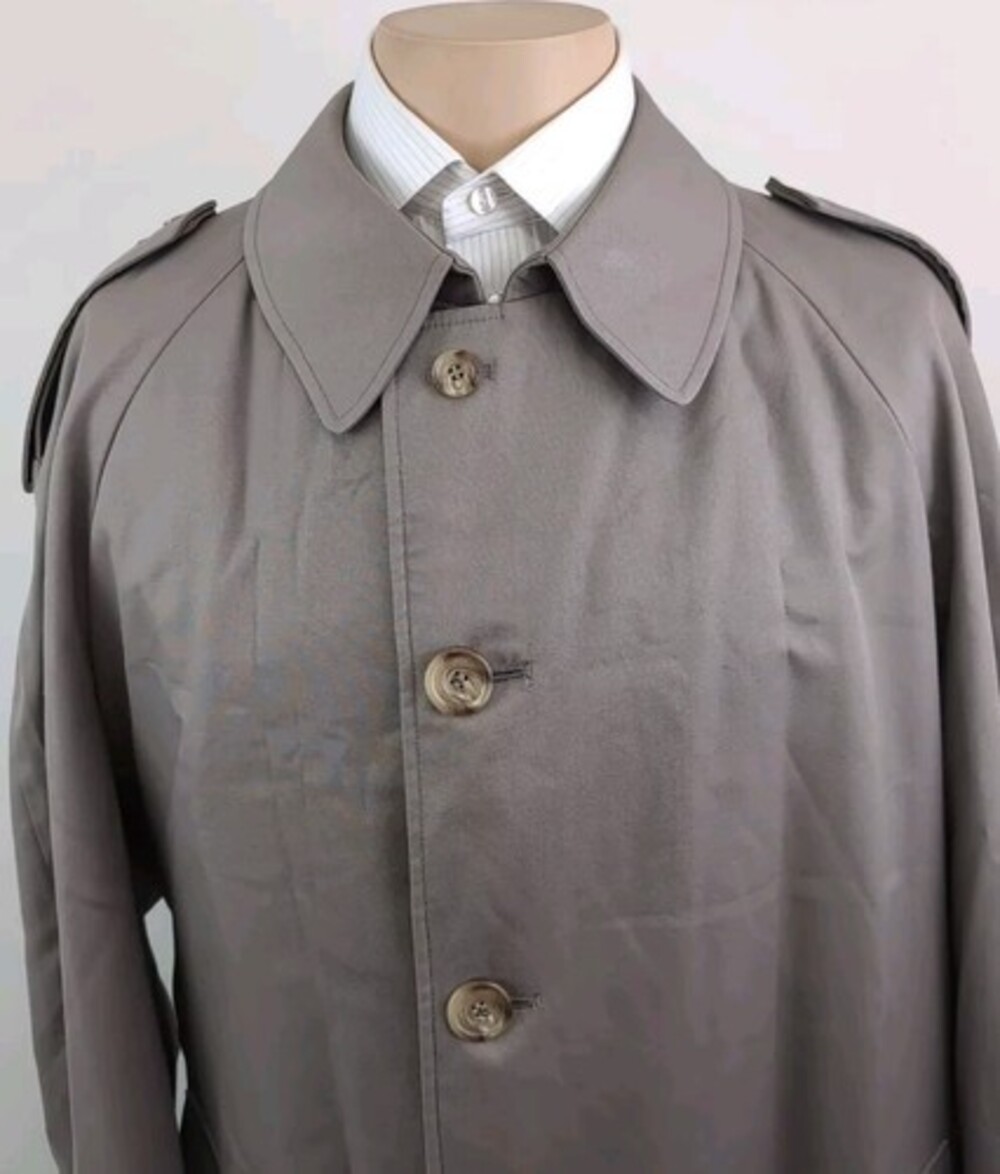 Aquascutum Aqua 5 Mens Light Brown Belted Long Trench Overcoat Jacket Size 40 R